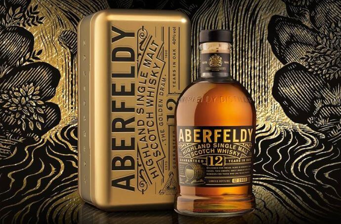 Aberfeldy 12yo ze złotą puszką
